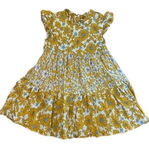 Floral Yellow and White gauze dress